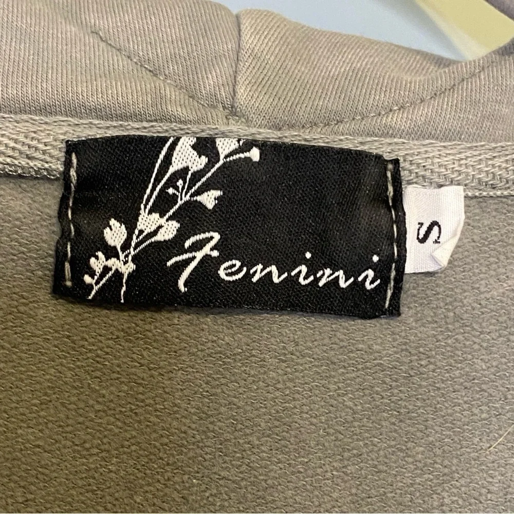 Fenini Waterfall Front Blazer Jacket, Button Closure, Mocha, Size Small - Picture 7 of 10